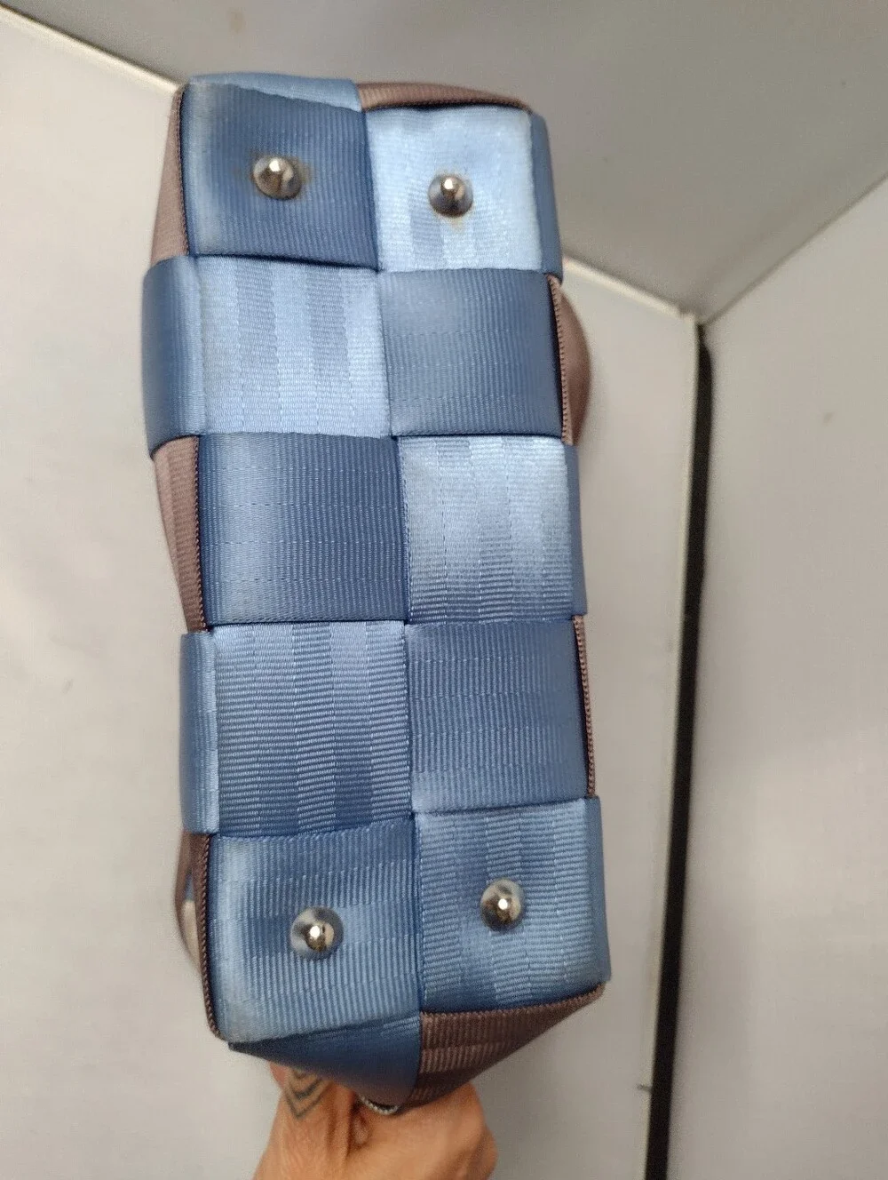 Harveys Seatbelt Bags Limited Edition #76 Tote Bag Blue Gray Shoulder Purse B2